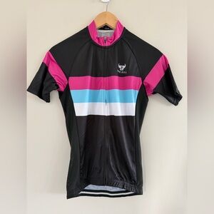 NWT Nine Bull Women’s Small Cycling Jersey Full Zip Short Sleeve Biker Top